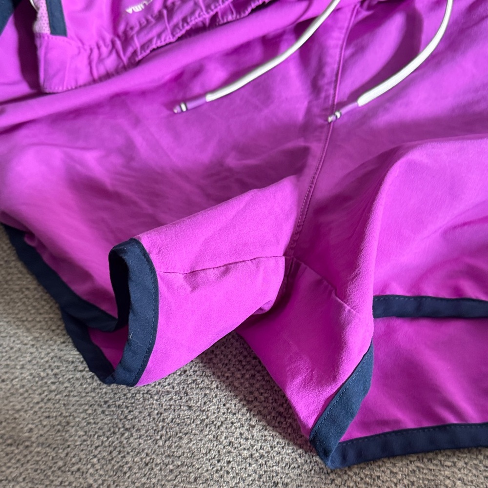 adidas‎ Magenta Athletic Shorts with Navy Trim - Picture 2 of 6